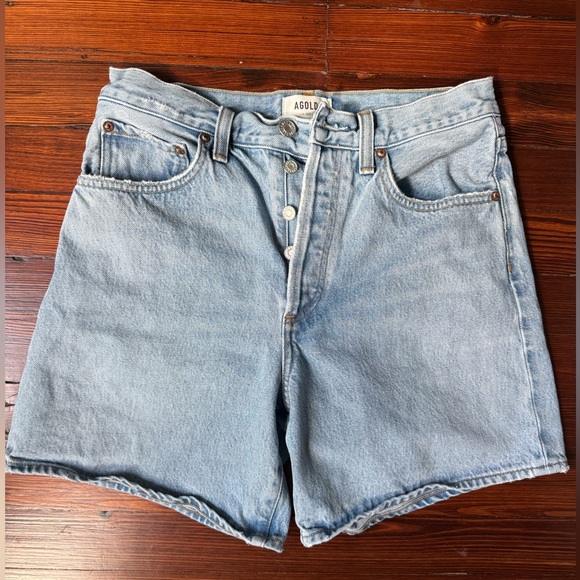 Agolde Dame Denim Shorts - Picture 1 of 5